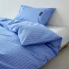 Juego de Ropa de Cama de Algodón de Color Sólido de Cuatro Piezas Estilo Simple para Negocios, Funda de Edredón Individual, Sábana para Dormir sin Ropa, Funda de Edredón, Juego de Tres Piezas para Dormitorio