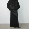Estilo Minimalista e de Luxo Discreto, Saia Longa de Acetato Brilhante Pesado, Nova Coleção Inverno 2026