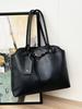 Bolso Tote de Piel Suave de Alta Gama de Gran Capacidad Bolso de Axila para Mujer 2025 Nueva Moda Retro Cerradura Hombro Bolso Grande de Moda
