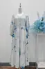 Vestido Tie-Dye Hecho a Mano Original Blue Root de Tablero de Planta Pura para Mujer Falda Larga de Verano para Mujer Falda de Gama Alta