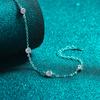Pulsera brazalete Xindeyi de Plata de Ley S925 con Moissanita tipo Burbuja Sencilla de Lujo Ligero Pequeña para Mujer Versátil En Stock Al por Mayor