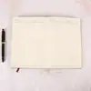 Venta al por mayor de fábrica oficina estudiante papelería inserto bolígrafo clip para cuaderno bolígrafo bloc de notas de tapa blanda cuero