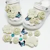 Zuecos Lindos y de Moda Estilo Ins Accesorios DIY Hebillas de Zapato Desmontables Flor de Zapato de Ballet Dibujos Animados 3D Accesorios