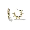 Brincos de Marca Famosa Transfronteiriços Europeus e Americanos de Luxo Leve, Venda Quente Transfronteiriça, Banhados a Ouro Real 14K, Modelo Novo, Marca de Designer Medida