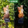 Nova Lâmpada Solar Animal de Simulação para Exterior Jardim Pátio Jardim Animal Resina Paisagem Lâmpada Decorativa