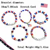 Accesorio de mano popular transfronterizo TK, pulsera versátil unisex con elementos de banderas estadounidense, argentina, británica y francesa, pulsera elástica