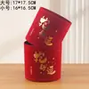 Cesta de Bênção de Ano Novo para Casa Arranjo de Flores Buquê Cesta Abraço Materiais Decoração Balde Vazio Caractere de Bênção Vermelho Ornamento Festivo de Ano Novo