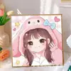 Pintura de Diamantes para Niños Kuromi Hecho a Mano DIY Pintura de Pegatinas de Diamantes Sanrio Pintura de Diamantes con Diamantes Completos 5D Tamaño Pequeño
