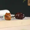 Llavero de Conejo del Zodíaco de Palo de Rosa Llavero de Madera Colgante para Hombre y Mujer Lindo Regalo Creativo
