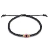 Pulsera Nueva de Cristal para Arroz Tejida a Mano Ojo del Diablo con Cuentas de Ojo Esmaltado para Mujeres