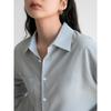 Camisa Versátil de Manga Larga con Bolsillos en Capas 100% Lyocell para Mujer, Corte Ligeramente Holgado, Nueva Camisa de Verano para Mujer