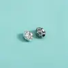 Plata de Ley S925 Superficie Martillada Espaciadores Barril DIY Pulsera de Cuentas de Cristal Hecha a Mano Pulsera de Cuerda Trenzada Accesorios de Cuentas Sueltas