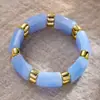 Pulseiras Exageradas de Resina Acrílica Estilo Europeu e Americano Cruzado Estilo Coreano, Modernas e Únicas com Sensação de Alto Padrão, Acessórios Manuais de Nicho Atacado