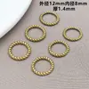 Anel Espaçador Fechado Torcido Ininterrupto em Aço Inoxidável Dourado/Cor de Aço Eletrodepositado a Vácuo Acessórios para Joias DIY Materiais