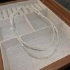 Collar de plata artificial rota, cadena de clavícula de alta gama, diseño de nicho francés, venta al por mayor.