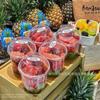 Caixa de embalagem descartável para frutas, balde de sobremesa, copo para pescar frutas, caixa transparente para frutas secas, tigela especial de grau alimentício para pó de gelo