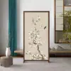 Novo Estilo Chinês Simples Moderno Divisória Tecido de Cobertura para Entrada Sala de Estar Tela de Madeira Decoração de Entrada Tela Móvel