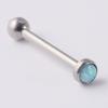 Clavo de titanio G23 nuevo transfronterizo con lengua de flash 4 mm diente interno mini Aobao aro para la lengua 14g perforación decoración de lengua de rosca interna
