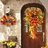 Cartel de Madera Creativo de Pavo y Calabaza de Acción de Gracias, Cartel Decorativo Colgante Creativo, Decoración para Puerta Principal de Casa Nueva