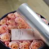 Papel de envolver de película OPP con flores, 5.5 mil de grosor, totalmente transparente, resistente al agua y adecuado para arreglos florales y suministros para floristerías