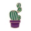 Broche de planta carnosa y linda, muy vendido, de moda, con forma de cactus verde en maceta, broche creativo que combina con todo, alfiler para el cuello.