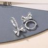 Pendientes Hee Goo E2201 S925 de plata con bonito lazo dulce y hebilla para mujer, ligeros, de lujo, elegantes, con diseño de nicho.