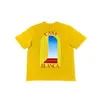 Camiseta de Algodão Puro 230g com Estampa Digital Casa Levemente Luxuosa, Pesada e Amiga da Pele para Vendas Transfronteiriças de E-commerce Independente, Manga Curta