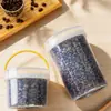 Pote de Armazenamento de Grãos de Café BNBSA Hermético e à Prova de Umidade, Pote Selado de PP de Grau Alimentício para Armazenamento de Alimentos Secos e Chá de Ervas