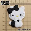 Kk Pajarita de Gato Gato Pvc Pegamento Suave Accesorios DIY Funda para Teléfono Móvil Bolso Zapatos Pegamento Crema Horquilla Vaso Termo Accesorios