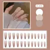 24 Piezas de Pegatinas para Uñas Artísticas, Productos Terminados para Comercio Transfronterizo, Paquete Mixto para Europa, América y África, Uñas Postizas Removibles, Puntas de Uñas Portátiles para Puestos del Mercado