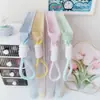 Bolsa Portátil para Documentos Color Macarrón Pastel Tamaño A4, Bolsa para Libros de Alto Valor, Bolsa de Almacenamiento Transparente Tipo Cremallera, Gran Capacidad