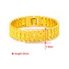 Pulsera chapada en oro comercio exterior moda caliente nueva correa de flor pulsera de mujer chapado al vacío 16MM de ancho JH096