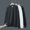 Moletom masculino outono e inverno, solto e grosso, pulôver com gola redonda, camiseta de manga longa, tamanho grande, moderno e versátil para usar como peça externa