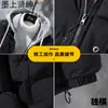 Ropa de Algodón Falsa de Dos Piezas para Hombre Invierno Nueva Moda Marca Abrigo Holgado con Capucha Engrosado Cálido Ropa tipo Pan Abrigo para Estudiante