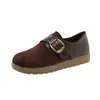 Zapatos cómodos sin cordones para mujer, mocasines, nuevo estilo, cuero esmerilado, 2026, zapatos casuales, otoño, suela gruesa, suela, zapatos Birkenstock, retro
