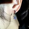 Venta caliente estilo coreano Elegante Beso de Ángel hebilla de oreja de diamante al por mayor elegantes pendientes de cristal de circonita de moda