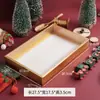 Caja de Regalo de Espino Confitado para Navidad y Año Nuevo Caja de Regalo de Chocolate con Glaseado Rojo y Dorado Fresa Caja de Empaque de Regalo Galletas de Turrón
