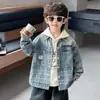 Ropa para Niños Niños Primavera y Otoño Nuevo Estilo Coreano Moderno Fresco Chaqueta de Mezclilla Niños Pequeños y Medianos Casual Holgada Versátil Bonito Top