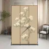 Divisória de parede dobrável estilo chinês para quartos de hotel, hall de entrada, sala de estar, apartamentos pequenos, simples e fácil de usar para decoração de casa