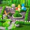 Jardinagem em miniatura, paisagismo com musgo, casa pequena, vila, modelo de castelo, acessórios decorativos DIY, miniaturas