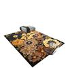 Alfombra de Flores para Sala de Estar Área Grande Cobertura Total Resistente a la Suciedad Fácil de Cuidar Tapete para Piso Mesa de Centro Sofá Antideslizante Absorbente Tapete para Pies