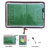 Prancheta Tática de Futebol com Zíper, Prancheta de Comando do Treinador, Livro de Táticas Dobrável, Apagável, Magnético, Portátil
