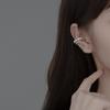 Ailoch plata s925 clip para hueso de la oreja de perla francesa sin agujero en la oreja cuenta ligera perla sintética arete retorcido M00453