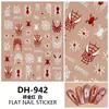Redanco Nuevo Avión 3D Popular Pegatinas para Uñas Halloween Telaraña Roja y Blanca Pegatinas para Uñas Dh-942