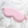 Antifaz de seda artificial de doble cara transfronterizo para dormir, bloqueador de luz, transpirable, protector de ojos para viaje, antifaz con logo impreso personalizado, regalo
