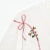 Comercio Exterior Transfronterizo Ropa de Mujer 2026 Verano Nuevo Producto Estilo Europeo y Americano Moda Camiseta de Manga Corta Bordada con Flores Cuello Redondo 1165037