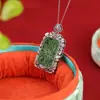 Yuebao Joyería Jade Hetian Plata de Ley S925 Jaspes Tallado Fénix Koi Jugando Loto Calabaza Colgante de Plata Chino Personalizado