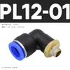 1 Conector Rápido Pneumático, Conector de Engate Rápido, Cotovelo Rosqueado Pl8-02 /4-M5/6-01/10-03
