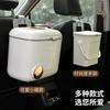Cubo de basura para coche, tipo colgante, plegable, portátil, multifuncional, con gancho y autoconducción.