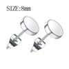Aretes de acero inoxidable plateados de venta caliente transfronteriza aretes para hombre neutrales cruz triángulo cadena cono puntiagudo calavera